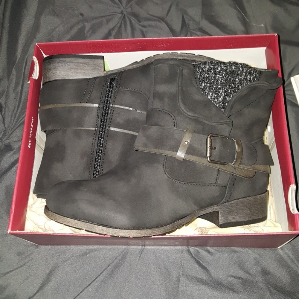 Brand new black moto boots